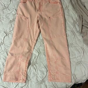 Free People coral pink pant size 6